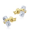 White Stone inward CZ Crystal Silver Stud Earring STS-5670